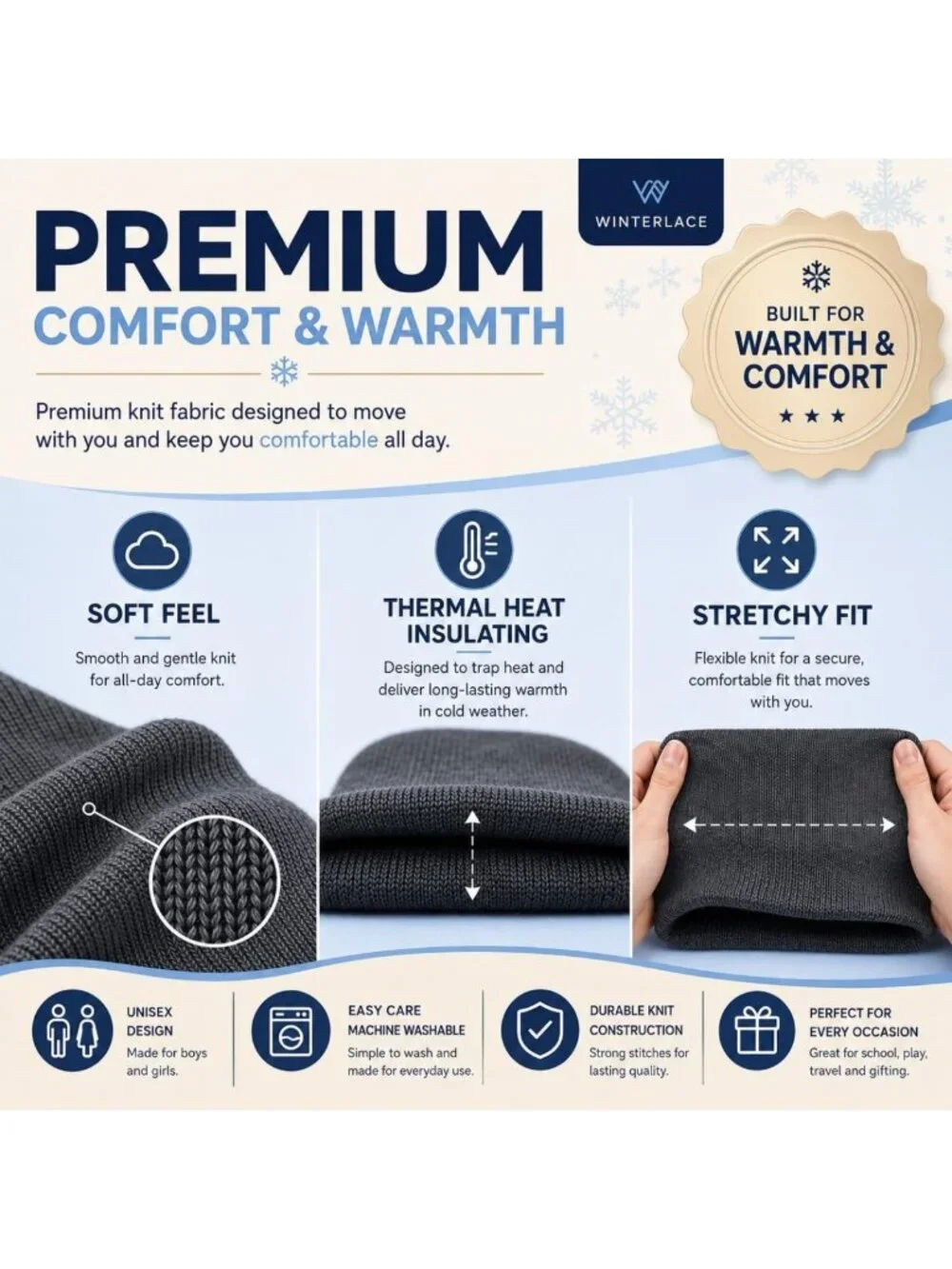 Cozy 12-Pack Winter Beanie Hats for Men & Women, Warm Knitted Cuffed Caps